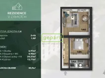 Prodej bytu 2+kk, Praha - Bohnice, V Zámcích, 51 m2