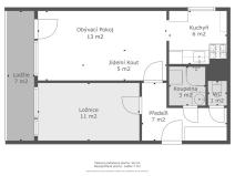 Prodej bytu 2+1, Praha, Habrová, 53 m2