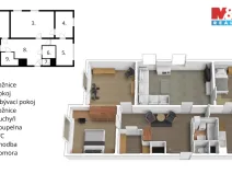 Prodej bytu 4+1, Mladošovice, 91 m2