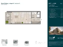 Prodej bytu 1+kk, Praha - Dolní Chabry, Bolebořská, 32 m2