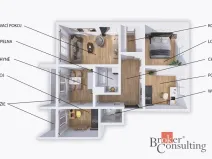 Prodej bytu 4+1, Hrušky, 84 m2