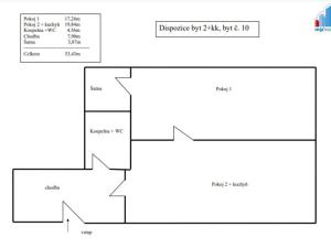 Prodej bytu 2+kk, Stříbro, Smetanova, 53 m2