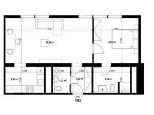 Pronájem bytu 2+1, Teplice, Antonína Sochora, 59 m2