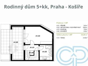 Prodej rodinného domu, Praha - Košíře, Hillebrantova, 137 m2