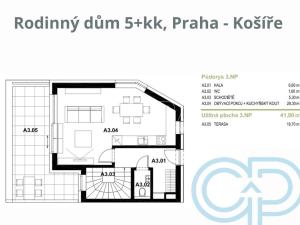 Pronájem rodinného domu, Praha - Košíře, Hillebrantova, 137 m2