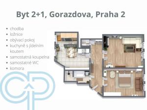 Prodej bytu 2+1, Praha - Nové Město, Gorazdova, 106 m2