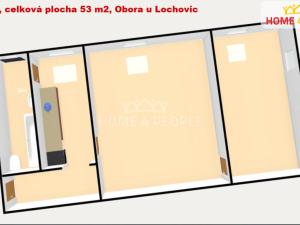 Pronájem bytu 2+1, Lochovice - Obora, 53 m2
