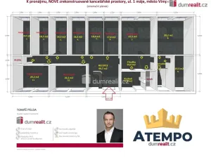 Pronájem kanceláře, Vimperk - Vimperk II, 1. máje, 39 m2