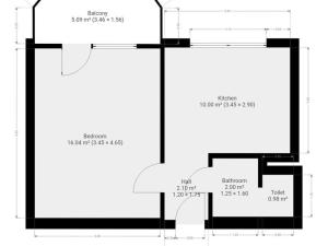 Pronájem bytu 1+1, Praha - Letňany, Dobratická, 31 m2