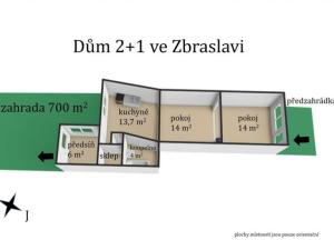 Prodej rodinného domu, Zbraslav, Šlapalova, 55 m2