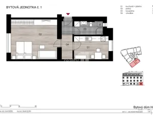 Pronájem bytu 1+1, Praha - Michle, Hanusova, 47 m2