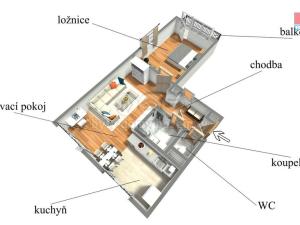 Prodej bytu 2+kk, Chomutov, Sluneční, 54 m2