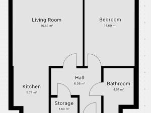 Pronájem bytu 2+kk, Praha - Záběhlice, Velenovského, 53 m2