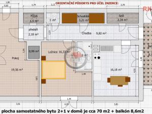 Pronájem bytu 2+1, Číhalín, 70 m2