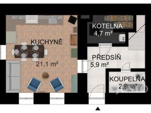 Prodej rodinného domu, Husinec, Komenského, 77 m2