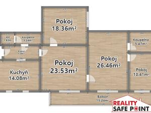 Prodej bytu 4+1, Dobřany, Studniční, 124 m2