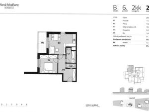 Pronájem bytu 2+kk, Praha - Modřany, Zlochova, 64 m2