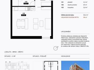 Prodej bytu 1+kk, Brno, Auerswaldova, 35 m2