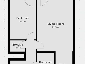Pronájem bytu 2+kk, Praha - Michle, U plynárny, 56 m2