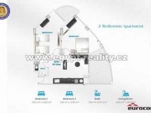 Prodej bytu 3+kk, Hurghada, Egypt, شارع البحر, 87 m2