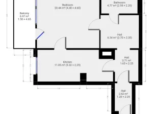 Pronájem bytu 1+1, Praha - Troja, Mazurská, 50 m2