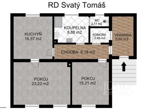 Prodej rodinného domu, Přední Výtoň, Svatý Tomáš, 84 m2