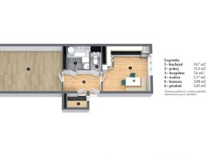 Pronájem bytu 1+1, Olomouc - Hodolany, Masarykova třída, 51 m2
