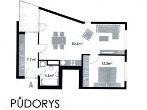 Pronájem bytu 2+kk, Chrudim, Luhanova, 58 m2