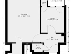 Pronájem bytu 1+1, Praha - Vršovice, Jakutská, 35 m2