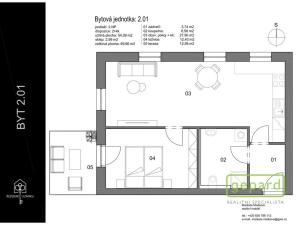 Prodej bytu 2+kk, Hořovice, 62 m2