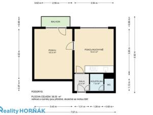 Prodej bytu 1+1, Týn nad Vltavou - Malá Strana, Malostranská, 38 m2