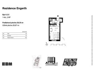 Prodej bytu 1+kk, Kladno, U Engerthu, 28 m2