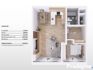 Prodej bytu 2+kk, Únanov, 70 m2