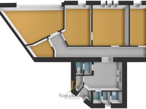 Pronájem kanceláře, Olomouc, nám. Národních hrdinů, 90 m2