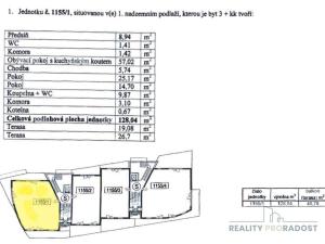 Prodej podílu 1/2 bytu 3+kk, Praha - Hlubočepy, Filmařská, 173 m2