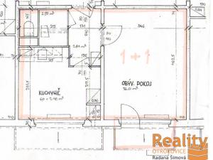 Pronájem bytu 1+1, Otrokovice, Obchodní, 34 m2