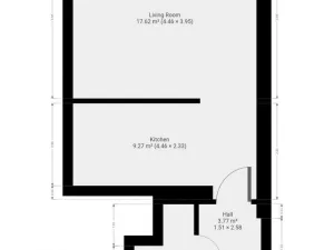 Pronájem bytu 1+kk, Praha - Karlín, Hybešova, 33 m2