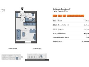 Prodej bytu 1+kk, Tuchoměřice, V Kněžívce, 22 m2