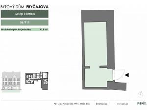 Prodej obchodního prostoru, Brno, Fryčajova, 127 m2