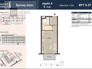 Prodej bytu 1+kk, Praha - Kbely, 27 m2