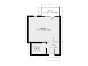 Pronájem bytu 1+kk, Praha - Jinonice, Kačírkova, 31 m2