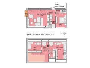 Prodej bytu 4+kk, Praha - Hloubětín, Třešňová, 95 m2