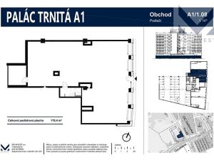 Prodej obchodního prostoru, Brno, Trnitá, 178 m2