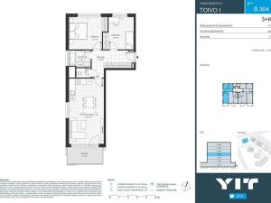 Prodej bytu 3+kk, Praha - Chodov, Komárkova, 72 m2