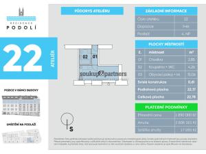 Prodej bytu 1+kk, Praha - Podolí, Sinkulova, 22 m2