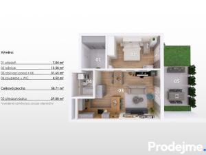 Prodej bytu 2+kk, Praha - Dolní Počernice, Černodolská, 62 m2