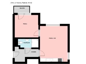 Pronájem bytu 2+kk, Rajhrad, Husova, 44 m2