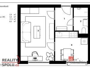 Pronájem bytu 1+1, Hlinsko, Budovatelů, 33 m2