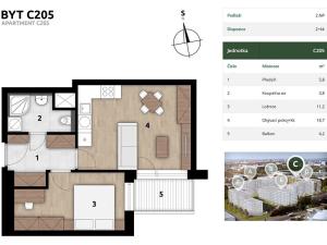 Prodej bytu 2+kk, Praha - Hostivař, U Továren, 42 m2