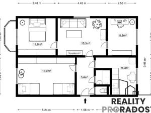 Prodej bytu 4+1, Veselí nad Moravou, Hutník, 72 m2